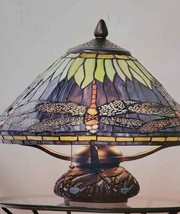 HD Designs 16” Tiffany Dragonfly Table Lamp, Antique Bronze, 330pc Inlaid Glass - £88.69 GBP