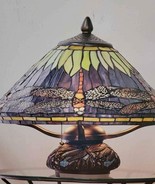 HD Designs 16” Tiffany Dragonfly Table Lamp, Antique Bronze, 330pc Inlai... - $118.75