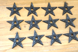 12 Cast Iron Stars Washer Texas Lone Star Ranch 3&quot; Primitive Rustic Craft Decor  - £21.22 GBP