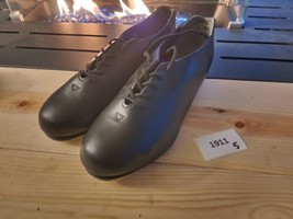 Capezio Dance Tele Tone Tap Shoes Black Leather Lace Up Woman’s Size 8.0 W - £43.51 GBP