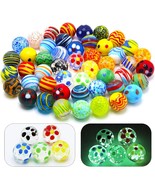 40 Pcs Glass Marbles For Kids, 35 Colorful Assorted Marbles And 5 Glow I... - £27.23 GBP