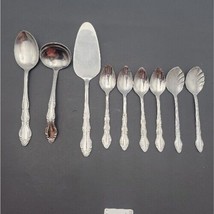 Vintage Carlyle Grapefruit Stainless Hong Kong flower Set of 9 - £18.39 GBP