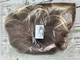 Brown Mixed Blonde Color Short Layer Nature Curly Bangs Synthetic - £18.57 GBP