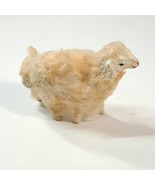 Putz sheep fleece fleecy fuzzy wooly lamb marked 20 Nativity figurine Vi... - $735.01 MXN