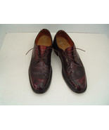 vintage leather speckled  long wing tip oxford lace up Nettleton shoes s... - $79.20