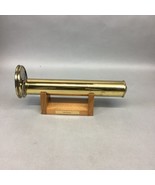 Vintage Brass Kaleidoscope with Dual Wheels on Wooden Base - $940.83 MXN