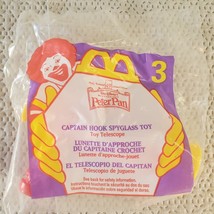 1997 Peter Pan Captain Hook Spyglass 3 McDonalds Happy Meal New in Package - £7.89 GBP