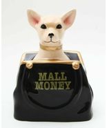 CHIHUAHUA IN PURSE MALL MONEY BANK 8&quot;H CERAMIC FIGURINE WORLD CUTEST - $545.14 MXN