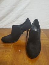 COLE HAAN Nikeair Black Suede Side Zip Stiletto Ankle Boots Booties Sz 6... - $34.95