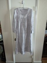 Eileen West Rosebuds Long Sleeve  100% Cotton Flannel Nightgown Size M P... - $661.53 MXN
