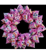 Pink Colorful Sugar Skulls in Pink for Día de los Muertos Home or Door D... - $51.00