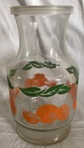 Vintage1960’s-Anchor-Hocking-Orange-Juice-Carafe-Pitcher Oranges w/Lid - £14.32 GBP