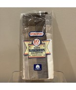 Royal Choice Men&#39;s Handkerchiefs White All Cotton 5 Pack USA Vintage Bro... - $27.06 CAD