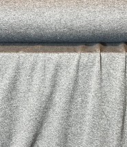 FLEECE KNIT FABRIC POLYCOTTON 64&quot; WIDE TUBULAR HEATHER GREY 9 OZS BY THE... - $3.65