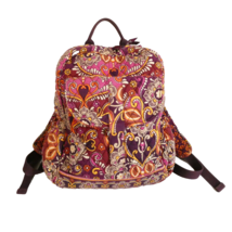 Vera Bradley Safari Sunset Purple Floral Backpack Purse Side Bottle Pockets - $477.96 MXN