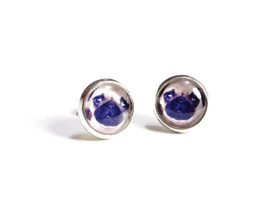  Earrings. Bulldog jewelry. 10 mm stud earrings. Cabochon, hypoallergenic - £19.98 GBP