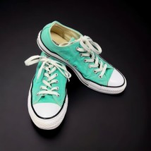 Converse Chuck Taylor Shoes 9W 7M All Star Low Top Green Canvas Lace Up ... - £17.30 GBP