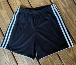 Adidas Climacool Soccer Athletic Shorts Womens Size XS Black White Stripe - £11.73 GBP