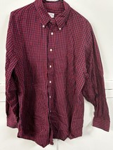 Brooks Brothers Red &amp; Navy Plaid Button-Down Shirt - Men&#39;s L - Classiccore - £13.71 GBP