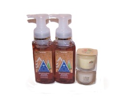 Bath &amp; Body Works Marshmallow Fireside Foaming Soap w Cookie &amp; Eggnog Ca... - $26.99