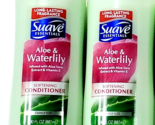 2 Bottles Suave Essentials Aloe &amp; Waterlily Aloe Vera Vitamin E Conditio... - £21.69 GBP