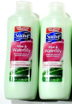 2 Bottles Suave Essentials Aloe &amp; Waterlily Aloe Vera Vitamin E Conditioner 30oz - £21.11 GBP