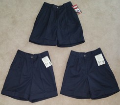 NWT 3 Pairs Dennis Cloth Uniform Shorts Lot Juniors Size 1 Navy Blue Anchor - £19.36 GBP