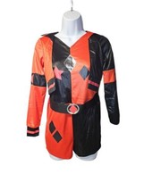  Girls Harley Quinn Batman’s Costume Jumper Outfit Cosplay Sz Large 12-14 - £5.31 GBP