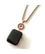 Apple Watch Pendant Charm Adapter Brown Rose Gold Chain Necklace All sizes - $42.75+