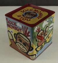 Modern Toy Schylling Metal Sock Monkey & You Pop Up Wind Up Jack In The Box - $18.54