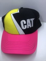 CAT Hats / Cap Adjustable Black / Pink/yellow Caterpillar - £8.66 GBP