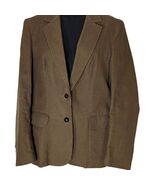 Vintage Womens Oscar de La Renta Tan Corduroy Two Button Career Blazer J... - $59.99