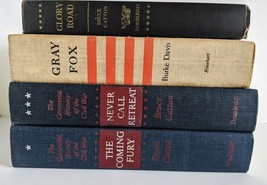 Lot 4 Centennial History of Civil War Bruce Catton Books &amp; Gray Fox Burke Davis  - £12.67 GBP