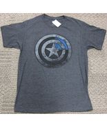 Men S M L XL XXL Captain America Marvel Athletic Fit Stretch T Shirt Gray NEW - £23.51 GBP