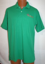 Vintage EXCALIBUR Hotel &amp; Casino Las Vegas Embroidered Logo Green Polo S... - £23.73 GBP