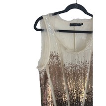 BKE Boutique New Year&#39;s Tank Top S Womens Flip Sequin Sleeveless Ombre Pullover - £17.39 GBP