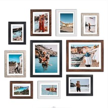 Multi Colors Picture Frames With Mat For Multiple Sizes Photos, Four 4X6, Four 5 - £49.56 GBP