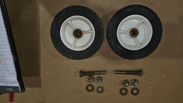 24EE57 Pair Of Wheels From Dolly, 6&quot; X 1-1/2&quot; X 1/2&quot; +/- Overall, With Axle Bolt - £5.98 GBP