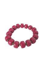 Premier Design Retired Lipstick Pink Beaded Stretch Bracelet Costume Jew... - $16.83