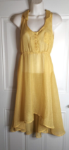 American Rag Cie Yellow Sheer Asymmetric Sleeveless Dress Size XSmall - £6.89 GBP