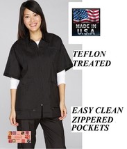 TOP PERFORMANCE BLACK JACKET with TEFLON STYLIST GROOMER Barber STAIN RE... - $44.99+