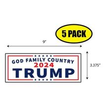 5 PACK 3.375&quot;x9&quot; TRUMP GOD COUNTRY 2024 Sticker Decal Humor Funny Gift B... - $11.39 CAD