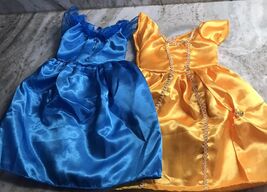 Pretend Grow And Learn Set Of 2 Silk Doll Dresses 13 In Long - $39.48