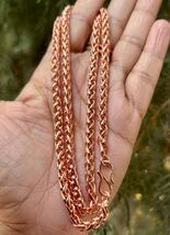 9 inch Pure Copper Spiga Braided Chain Anklet, Healing Copper Jewelry - $18.44