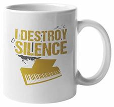 Make Your Mark Design I Destroy Silence. Musician Coffee &amp; Tea Mug for Keyboardi - £15.78 GBP+