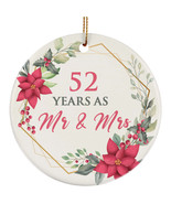 52 Years As Mr And Mrs 2025 Ornament 52th Anniversary Together Christmas... - $15.79