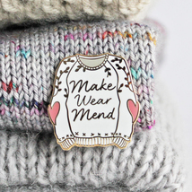 Sustainable Fashion Sweater Autumn Metal Enamel Pin Knitters Flair Cotta... - $7.35