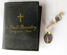 Vintage 1950&#39;s Virgin Mary Medallion argent controle 935 Silver communion photo - £4.64 GBP