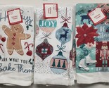 Set of 3 Different Printed Towels (14&quot;x24&quot;) CHRISTMAS THEME, DG - £11.89 GBP