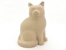 Porcelain Sitting Cat Figurine, Abstract, Ready To Paint, Porch, Garden, Patio - £15.32 GBP